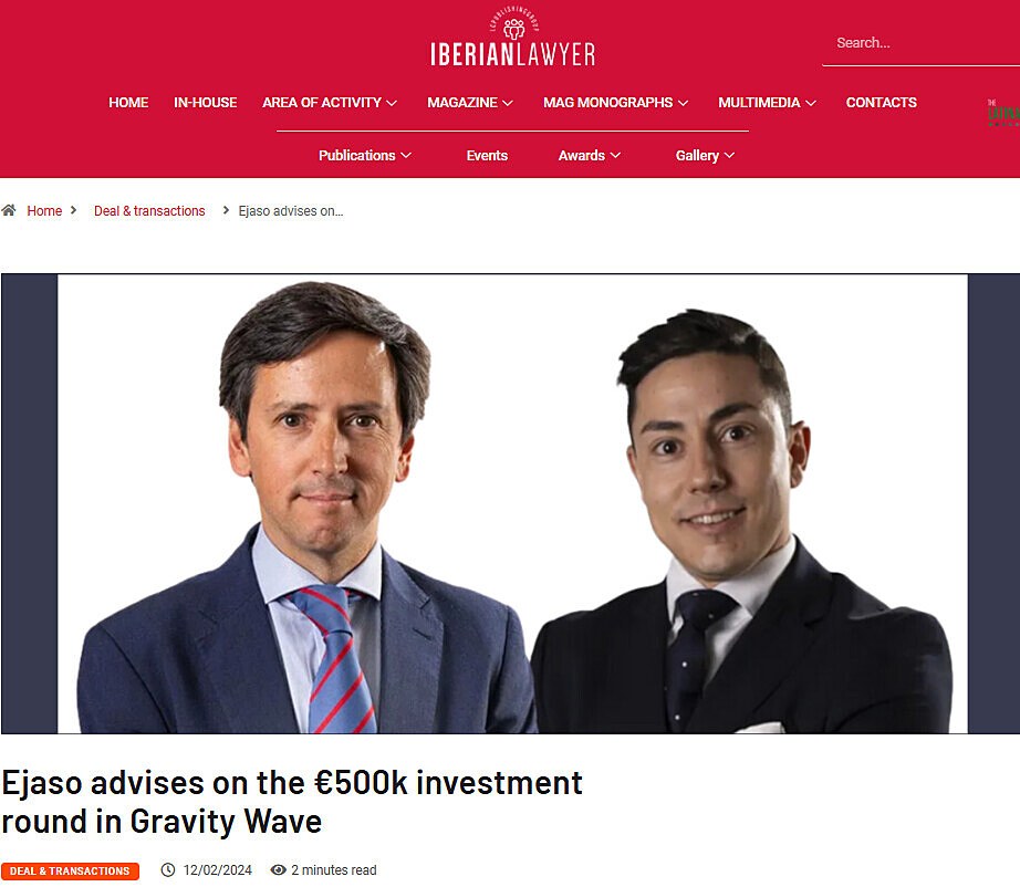 Ejaso advises on the 500k investment round in Gravity Wave